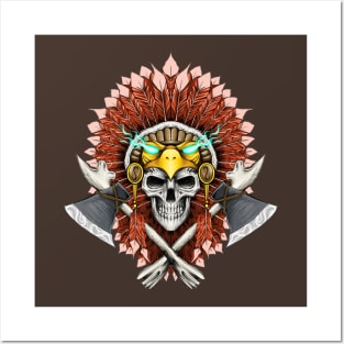 Indian Skull Posters and Art